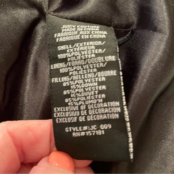 Juicy Couture Black Label Buffalo Red/Black Plaid FunnelNeck Puffer-Size Small - Picture 16 of 16